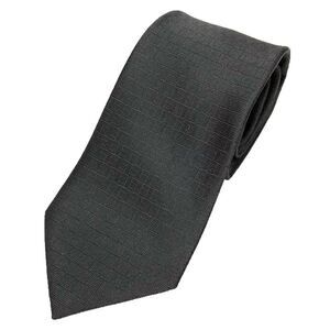 Hermes HERMES tie, black silk, men's